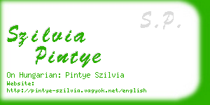 szilvia pintye business card